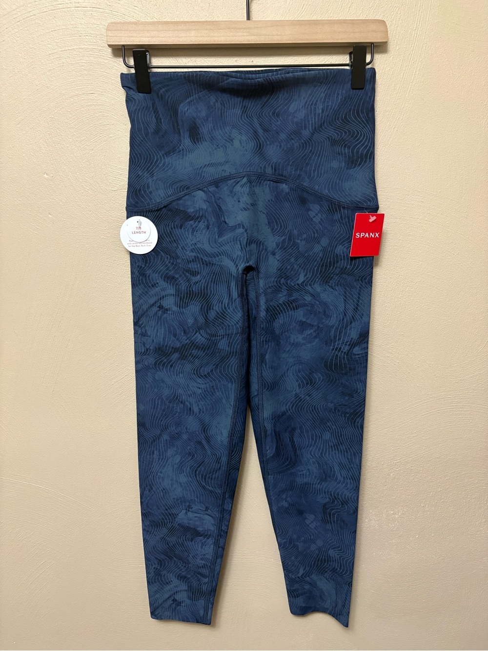 SPANX Booty Boost 7/8 Leggings Ebb & Flow Midnight Navy Size Medium NWT New - Picture 5 of 16